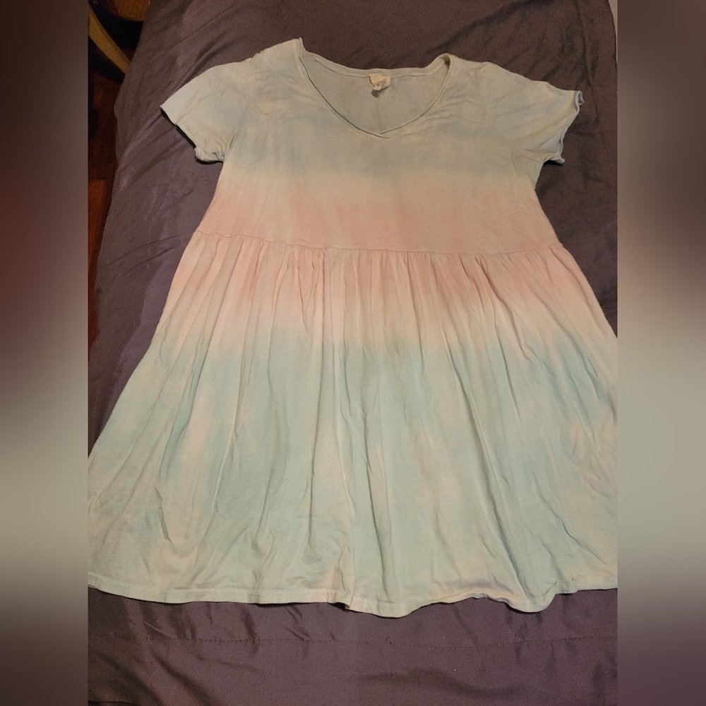 Caution to the Wind Tie Dye Babydoll Dress